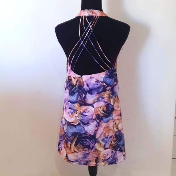Cooper St Size 10 Purple Floral Satin Feel Dress - Picture 4 of 7